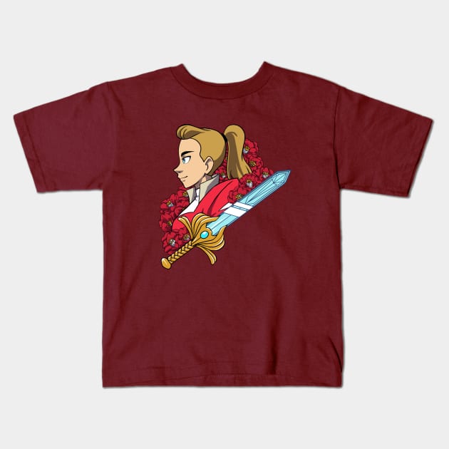 Camellia Adora Kids T-Shirt by NightGlimmer